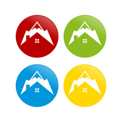 Obraz premium Mountain House Icons