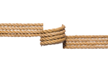 Rope isolated on the white background