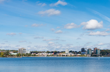 Fototapeta na wymiar Barrie skyline in Ontario