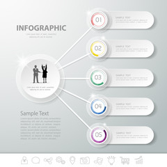 Steps to target infographic template. can be used for workflow l