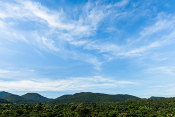 Blue sky and mountain landscape