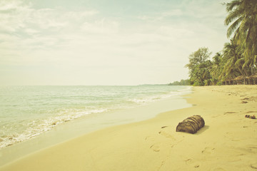 retro vintage style photo of wave of the sea