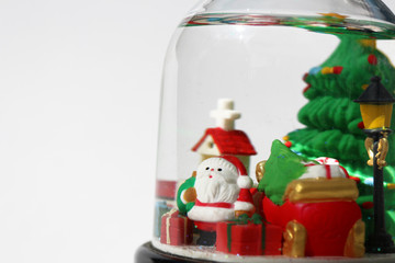 Santa Claus in the snow dome