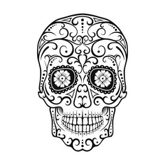 Black and White tattoo Skull.