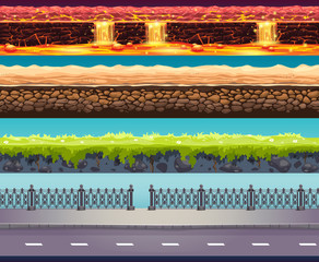 4 Tileable vector game background