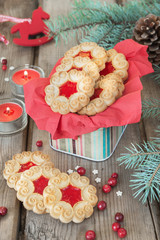 Christmas cookies with jam