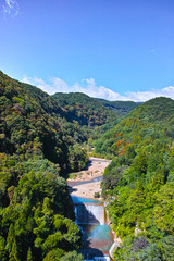 Fototapeta na wymiar 嬬恋パノラマラインから見る渓谷