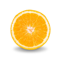 slice orange isolated on white background