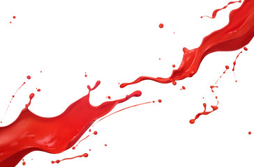 red paint splashing - obrazy, fototapety, plakaty