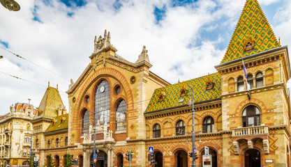 Central Market Hall in Budapest - obrazy, fototapety, plakaty