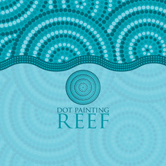 Dot painting invite/ greeting card in vector format.