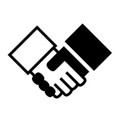 Handshake Simple Icon on White Background. Vector
