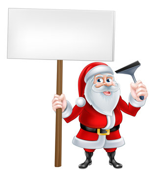 Santa Sqeegee Sign