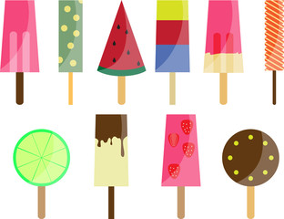 ten popsicles
