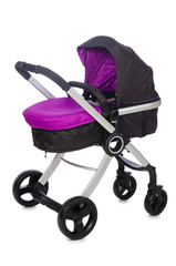 Child pram isolated on the white background