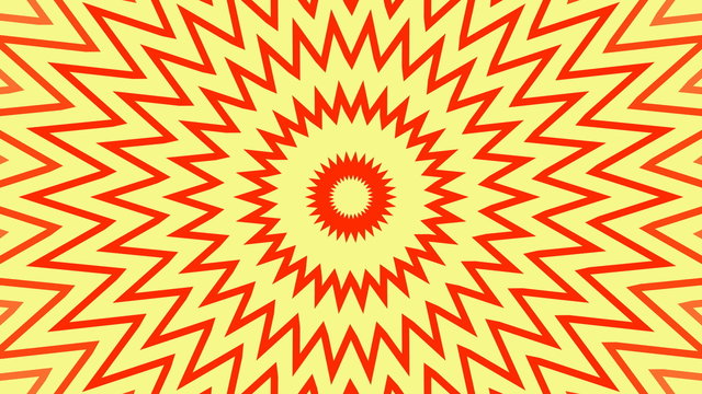 4k retro pinwheel, hypnotic swirl, vintage sunburst - red and orange