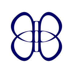 Abstract Butterfly Line Logo