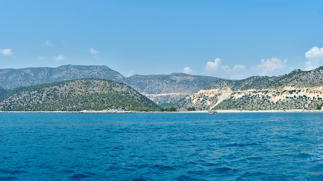 mountains on the Turkish coast. Kemer