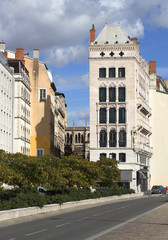 Fototapeta na wymiar Vieux Lyon Quartier Saint George 1993