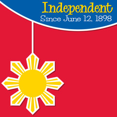 Philippine Independence Day card in vector format.