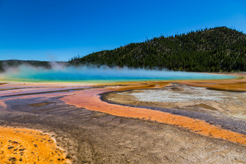 Grand Prismatic Spring in Yellowstone National Park, USA