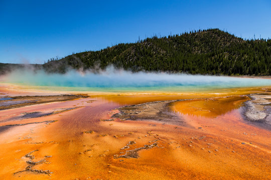 Grand Prismatic Spring in Yellowstone National Park, USA