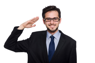 Young businessman isolated on white