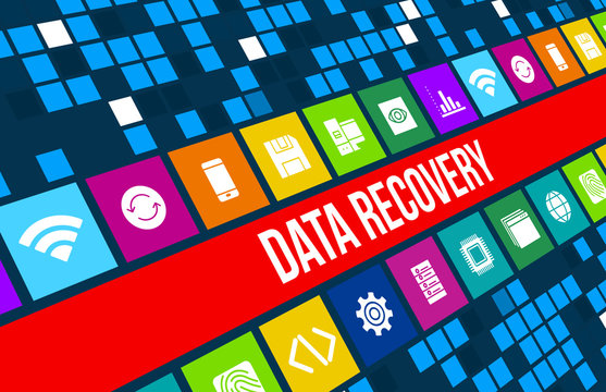 Data Recovery concept image with business icons and