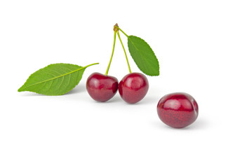 Cherry isolated on white background
