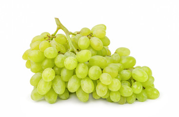 Green grape bunch isolated on white background