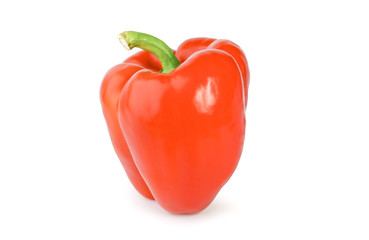 Sweet red pepper isolated on white background cutout