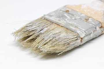 Paint brushes white isolate Background
