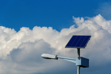 Obraz premium street light with solar panel