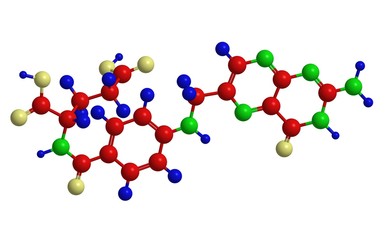 Molecular structure of folic acid (vitamin B9)