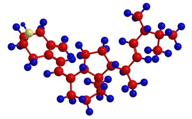 Molecular structure of ergocalciferol (vitamin D2)