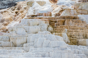 Mammoth Hot Spings in Yellowstone National Park, Wyoming, USA