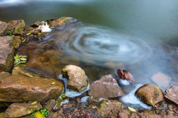 rushing water long exposure scene