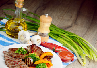Delicious grilled beef steakes