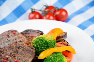 Delicious grilled beef steakes