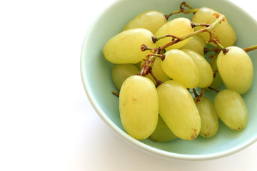 Fresh Grapes on white background