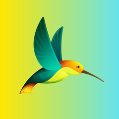Hummingbird character for logo
