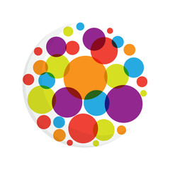 Abstract round dots logo