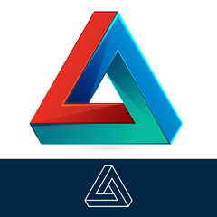 Abstract triangle vector logo