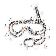 people  form  diver cartoon