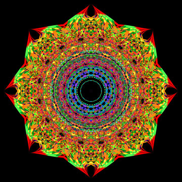 Mandala con colori vividi