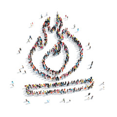 people  shape  fire cartoon