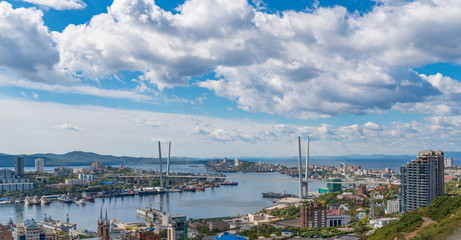 Vladivostok cityscape, daylight view.