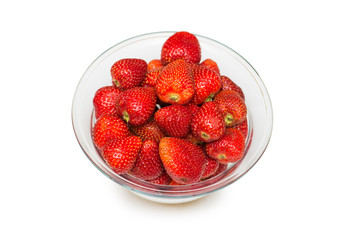 Strawberries isolated on the white background