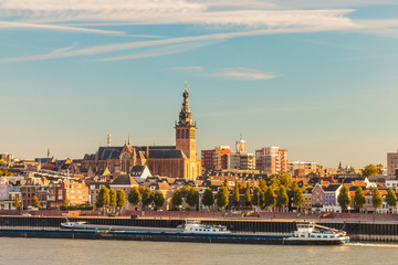 The Dutch city of Nijmegen during sunset © Martin Bergsma