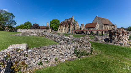 Fototapeta na wymiar Ruins of St. Augustine Abbey, Canterbury, England, a World Heritage Site